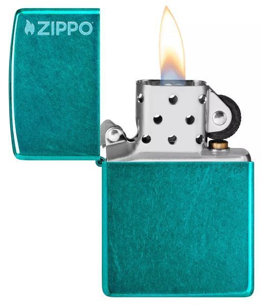 Запальничка Zippo 24004 ZL Classic Candy Teal Zippo Logo 77890054 фото