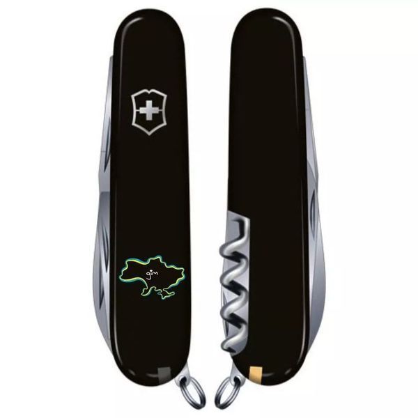 Швейцарський ніж Victorinox Huntsman Ukraine Кордони України та Дім (1.3713.3_T1290u) V77552975 фото