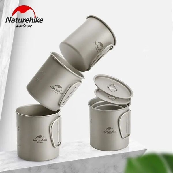 Кружка титанова з ручкою 600 мл Naturehike NH20CJ005 92863 фото