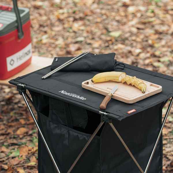 Стіл розкладний з коробкою для зберігання Naturehike NH19JJ084, 1680D Oxford / алюміній, Чорний 82978 фото