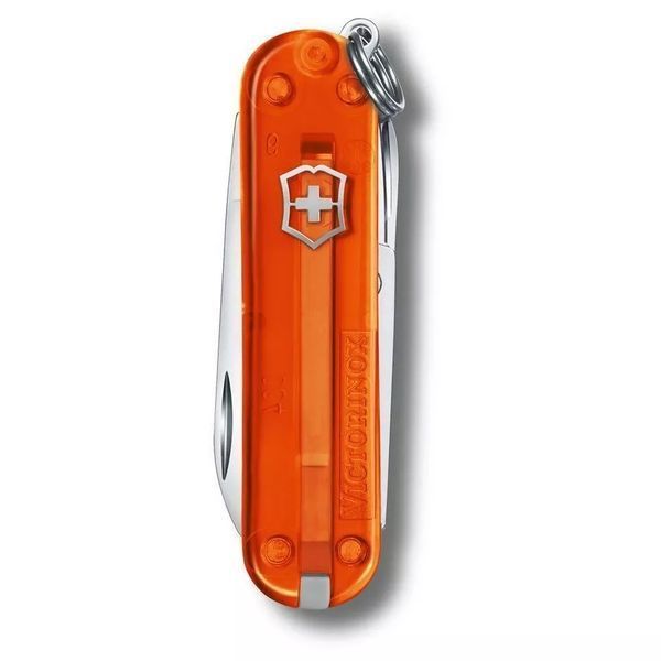 Швейцарский нож Victorinox Classic 58 мм 7 функций Оранжевый полупрозрачный (0.6223.T82G) V77552854 фото
