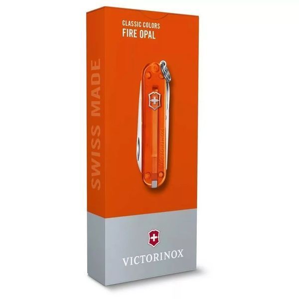 Швейцарский нож Victorinox Classic 58 мм 7 функций Оранжевый полупрозрачный (0.6223.T82G) V77552854 фото