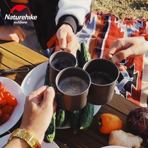 Кружка титанова з ручкою 600 мл Naturehike NH20CJ005 92863 фото