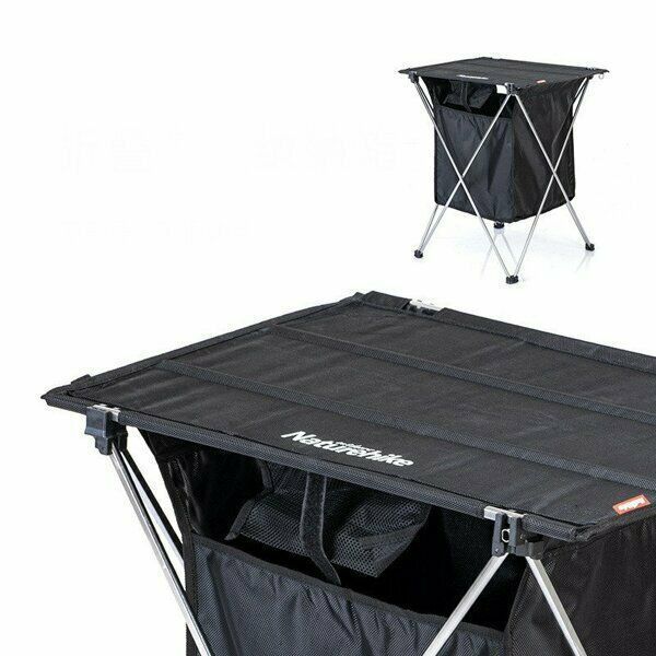 Стіл розкладний з коробкою для зберігання Naturehike NH19JJ084, 1680D Oxford / алюміній, Чорний 82978 фото