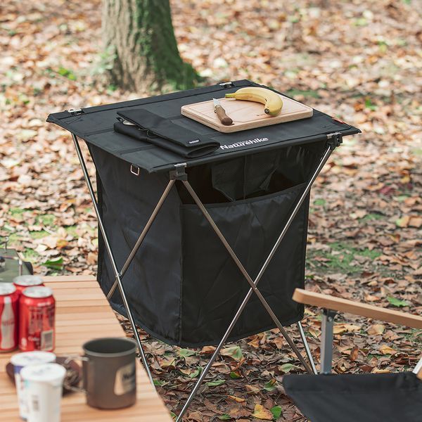 Стіл розкладний з коробкою для зберігання Naturehike NH19JJ084, 1680D Oxford / алюміній, Чорний 82978 фото