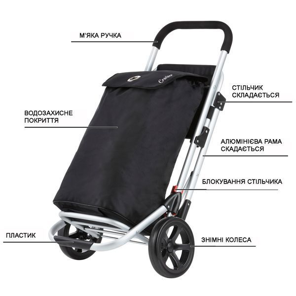 Сумка-візок ShoppingCruiser Shop & Relax 45 Black (604350) 927299 фото