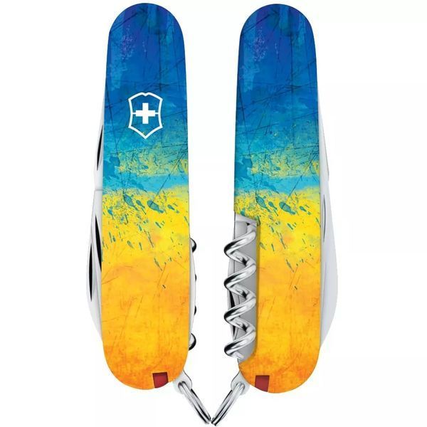 Швейцарський ніж Victorinox Spartan Ukraine 91 мм 13 функцій Жовто-синій (1.3603.7_T3100pw) V77552814 фото
