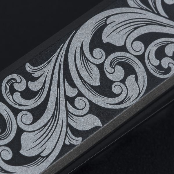 Ніж Ocaso Solstice Engraved titanium Scroll Pattern Black 10ESB 4009337 фото