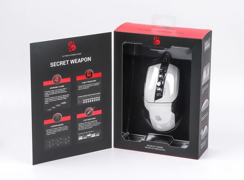 Миша ігрова A4Tech W70 Max Bloody, колір білий+чорний, активоване ПЗ Bloody W70 Max Bloody (Panda White) 1604869 фото