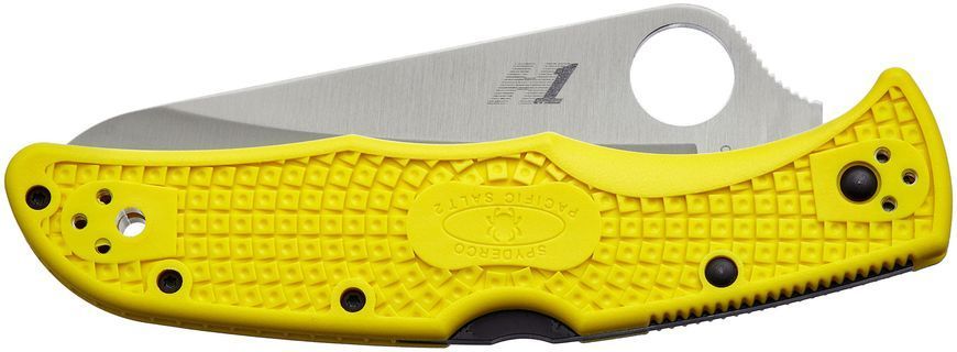 Ніж Spyderco Pacific Salt 2 FRN Yellow Cеррейтор C91SYL2 871418 фото