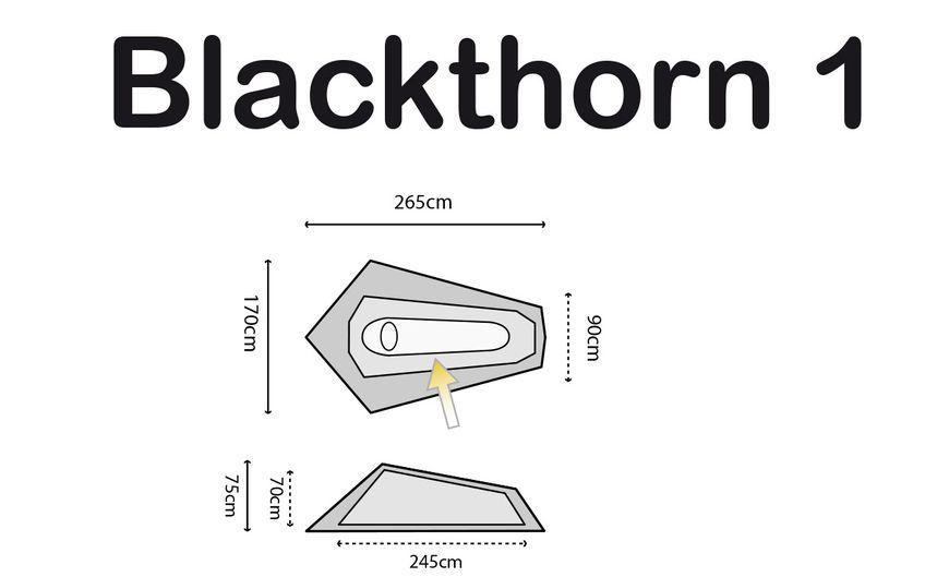 Намет одномісний Highlander Blackthorn 1 HMTC (TEN131-HC) 925508 фото