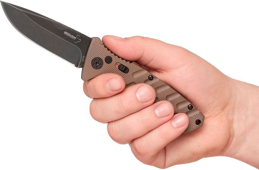 Ніж Boker Plus Strike Auto Coyote 01BO424 23730770 фото
