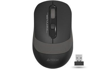 Миша бездротова A4Tech Fstyler FG10 (Grey), USB, колір чорний+сірий FG10 (Grey) 1604045 фото