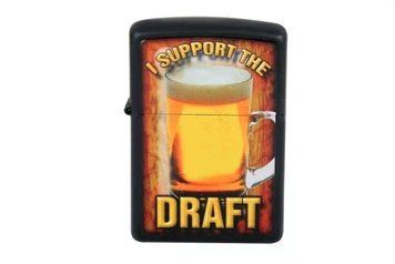 Зажигалка Zippo I SUPPORT THE DRAFT BLACK MATTE 28294 V77550741 фото