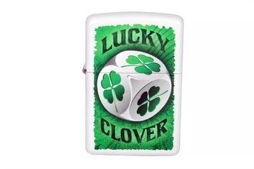 Зажигалка Zippo CLOVER DICE WHITE MATTE 28298 V77550722 фото