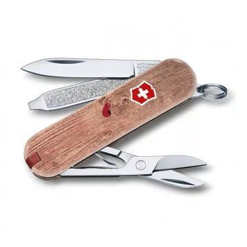 Швейцарський ніж із нержавіючої сталі Victorinox Classic LE 2017 Woodworm 58 мм Коричневий (0.6223.L1706) V77553801 фото