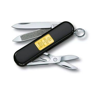 Швейцарський ніж Victorinox Classic Gold із золотим злитком вагою 1 грам (0.6203.87) V77552860 фото