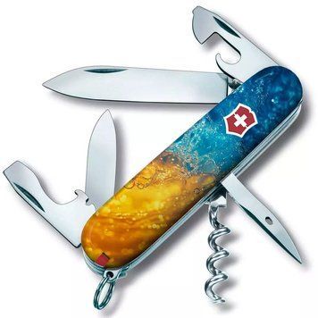 Швейцарський ніж Victorinox Spartan Ukraine 91 мм 13 функцій Жовто-синй (1.3603.7_T3160pw) V77552813 фото