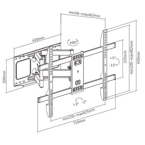 Настенный кронштейн Gembird WM-80ST-02 WM-80ST-02 1606144 фото