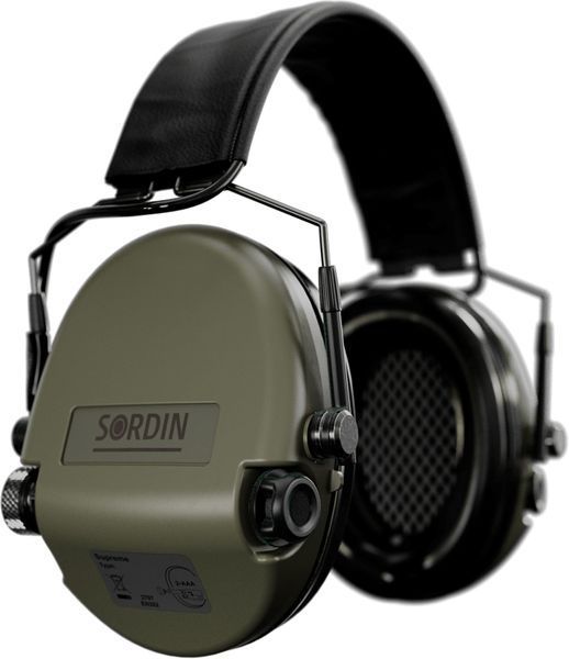 Активні навушники Sordin Supreme MIL AUX, Slim (Верхній тримач) Green 74308-06-S 5010027 фото
