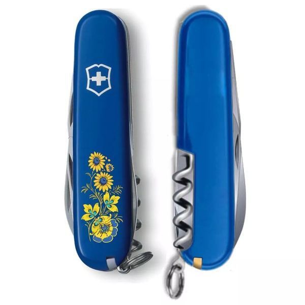 Швейцарский нож Victorinox Spartan Ukraine 91 мм 12 функций Цветы (1.3603.2_T1050u) V77553026 фото