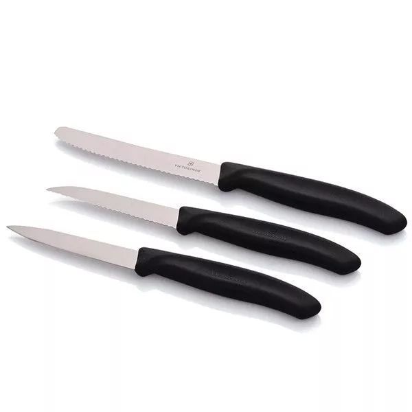 Набір кухонних овочевих ножів Victorinox Swiss Classic Paring Set 3 шт Чорний (6.7113.3) V77551917 фото