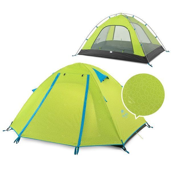 Намет двомісний Naturehike P-Series NH18Z022-P, 210T/65D, світлий салатний 97817 фото