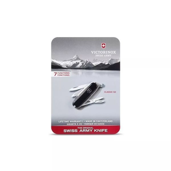 Швейцарський ніж Victorinox Classic SD 58 мм 7 функцій Чорний у блістері (0.6223.3B1) V77552870 фото