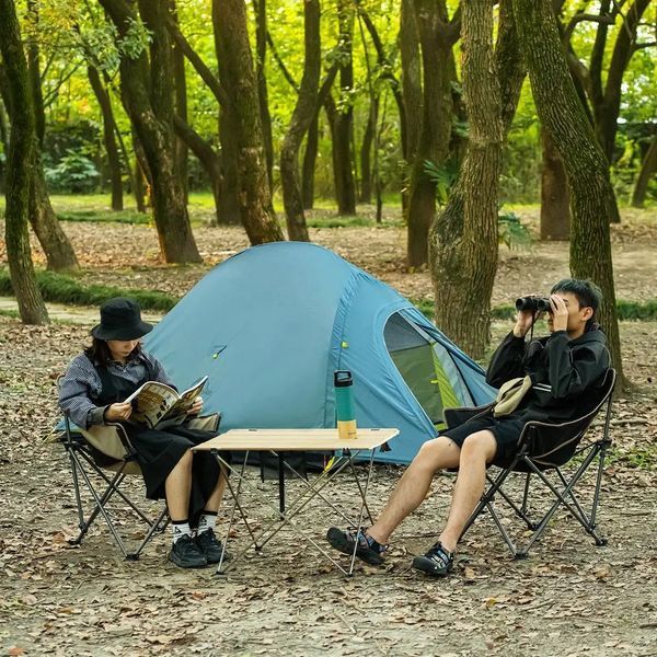 Крісло складане Naturehike NH20JJ022 600D Oxford Cotton / сталь, Бежевий 82981 фото