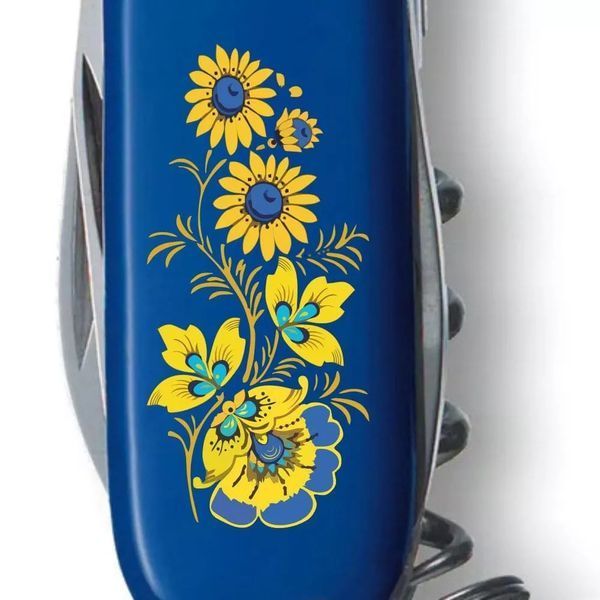 Швейцарский нож Victorinox Spartan Ukraine 91 мм 12 функций Цветы (1.3603.2_T1050u) V77553026 фото