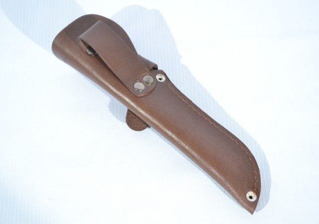 Шкіряні піхви для ножа малі з застібкою S коричневі 11101033 фото