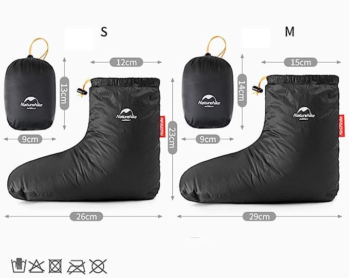 Ботинки на гусином пухе Naturehike NH18S023-T, размер S, черные 94433 фото