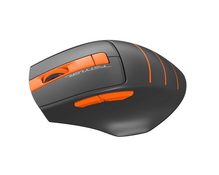 Миша бездротова A4Tech Fstyler FG30S (Orange), безшумна, USB, колір чорний+помаранчевий FG30S (Orange) 1604570 фото