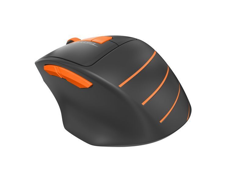 Миша бездротова A4Tech Fstyler FG30S (Orange), безшумна, USB, колір чорний+помаранчевий FG30S (Orange) 1604570 фото