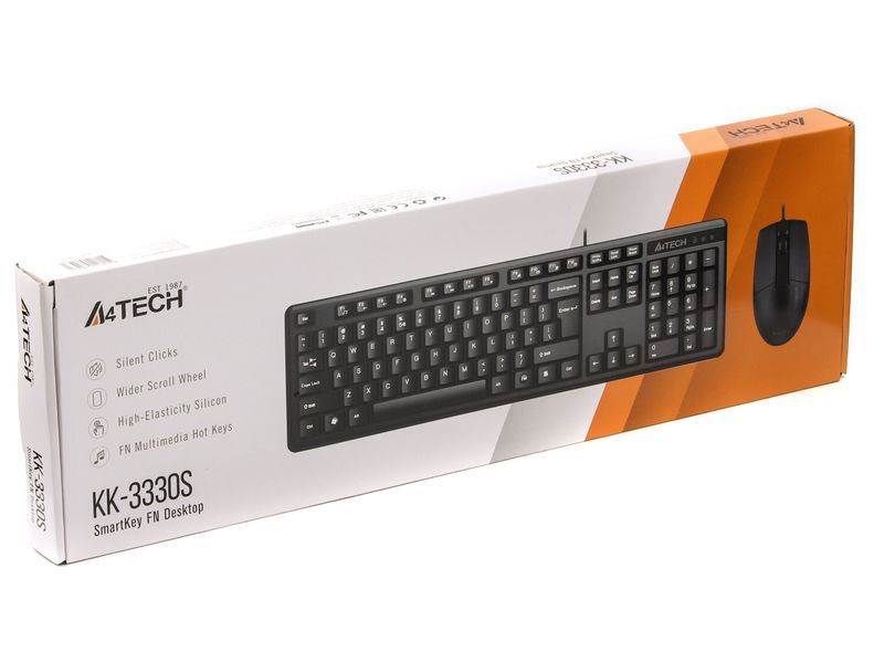 Комплект клавіатура+мишка KK-3+OP-330S, USB, Чорна KK-3330S Black 1605120 фото