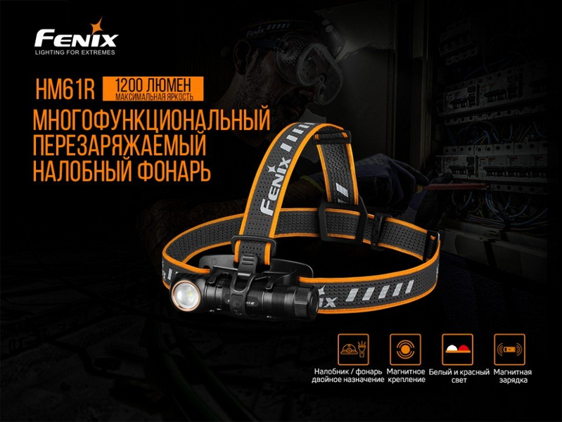 Фонарь налобный Fenix ​​HM61R + Складной нож Ruike S22 Коричневый 577980 фото
