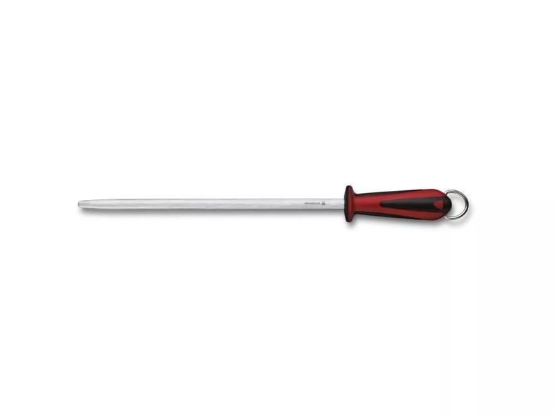 Точило мусат Victorinox Dual Grip 30 см круглая форма мелкозернистое напыление Черно-красная ручка (7.8511) V77553185 фото