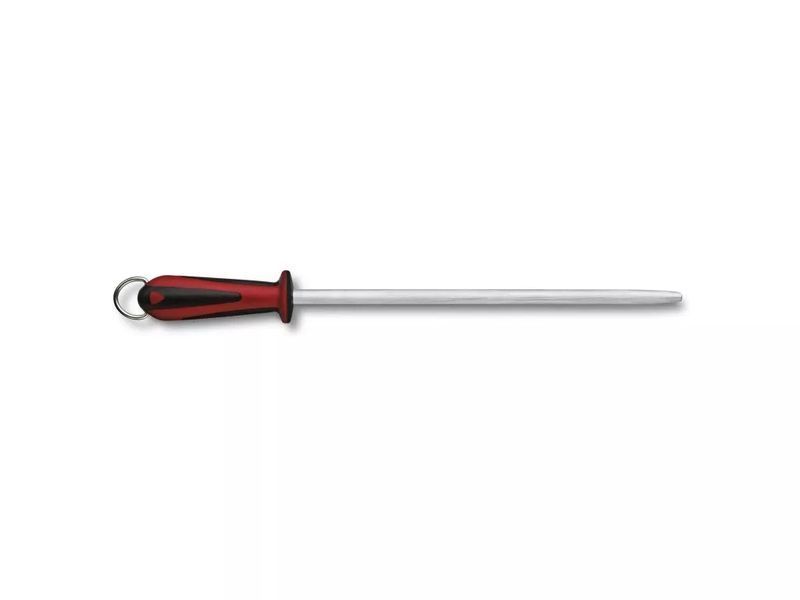 Точило мусат Victorinox Dual Grip 30 см круглая форма мелкозернистое напыление Черно-красная ручка (7.8511) V77553185 фото