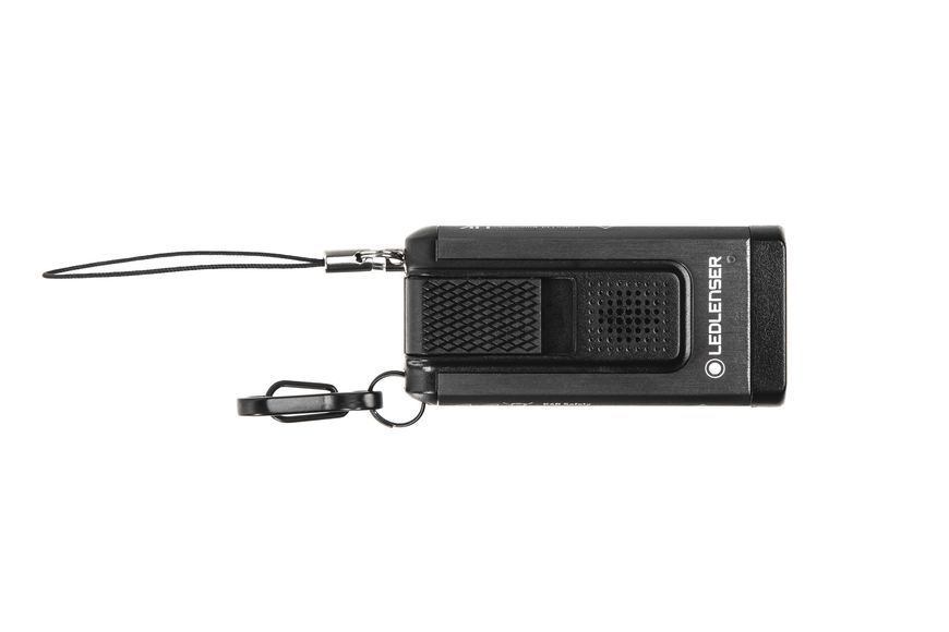 Фонарь-брелок LedLenser K6R Gray Safety со звуковой сигнализацией, заряжаемый, 400/200/20 502580 6008498 фото