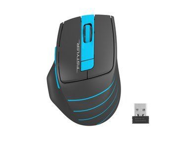 Миша бездротова A4Tech Fstyler FG30S (Blue), безшумна, USB, колір чорний+блакитний FG30S (Blue) 1604571 фото