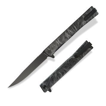 Нож Ocaso Solstice Engraved titanium Topo Pattern Black 10ETB 4009339 фото