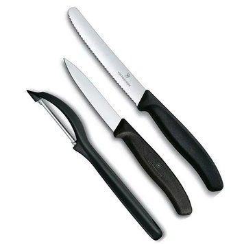 Набор кухонных овощных ножей и овощечистки Victorinox Swiss Classic Paring Set 3 шт Черный (6.7113.31) V77551924 фото