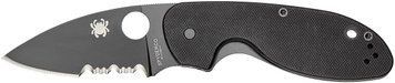 Ніж Spyderco Efficient Black Blade G-10 Напівсеррейтор C216GPSBBK 871361 фото