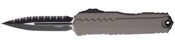 Ніж Microtech Cypher II D/E Serrated Black Blade Natural Clear 1242-3NC 14090719 фото