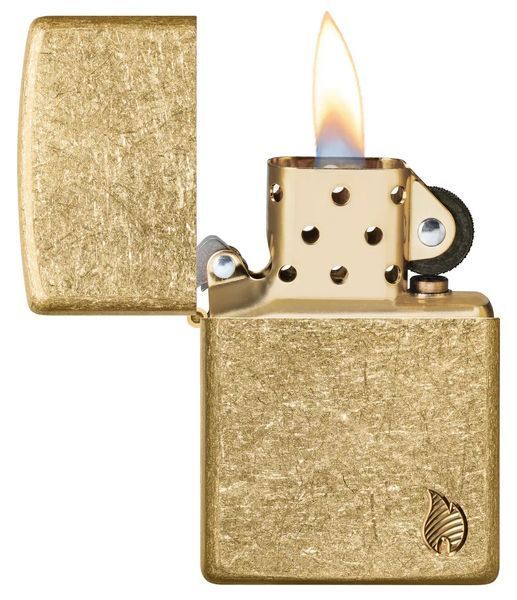Запальничка Zippo Armor Tumbled Brass Series Flame 46398 V77553986 фото