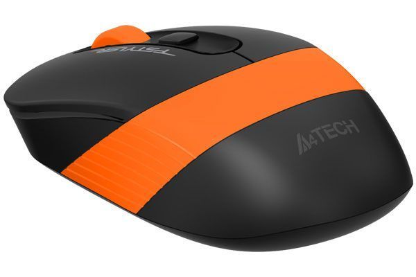 Мышь беспроводная A4Tech Fstyler FG10 (Orange), USB, цвет черный+оранжевый FG10 (Orange) 1604046 фото