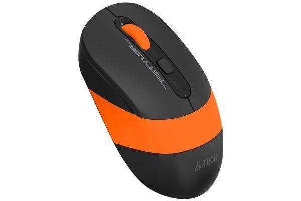 Мышь беспроводная A4Tech Fstyler FG10 (Orange), USB, цвет черный+оранжевый FG10 (Orange) 1604046 фото