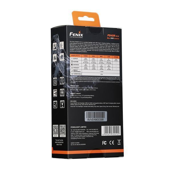 Фонарь ручной Fenix ​​PD40R V2.0 + подарок Фонарь ручной Fenix ​​E01 V2.0 89046 фото