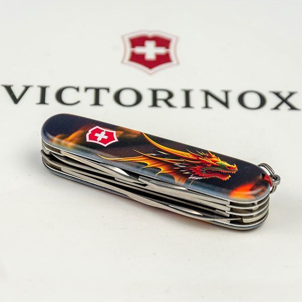 Швейцарський ніж Victorinox Swiss Army Huntsman Zodiac Фантастичний дракон 1.3713.3_Z3210p 4008909 фото
