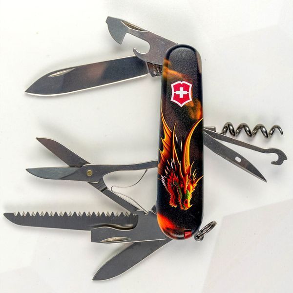Швейцарський ніж Victorinox Swiss Army Huntsman Zodiac Фантастичний дракон 1.3713.3_Z3210p 4008909 фото